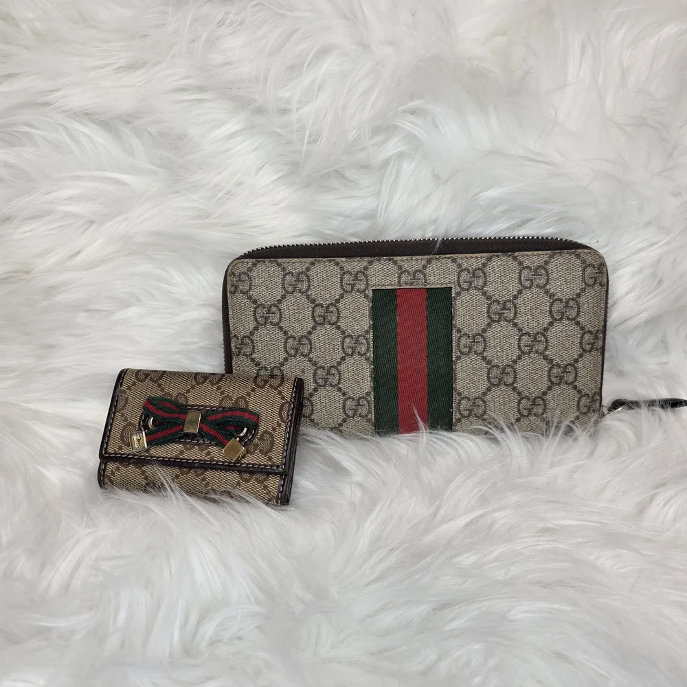 Gucci Sherryline 3 Pc Set. Boston Bag, Wallet, and Keyholder Card Case.